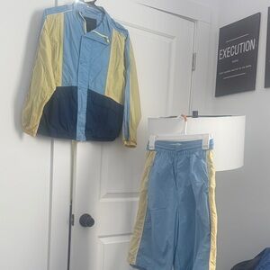 ZARA Blue and Yellow Windbreaker Set